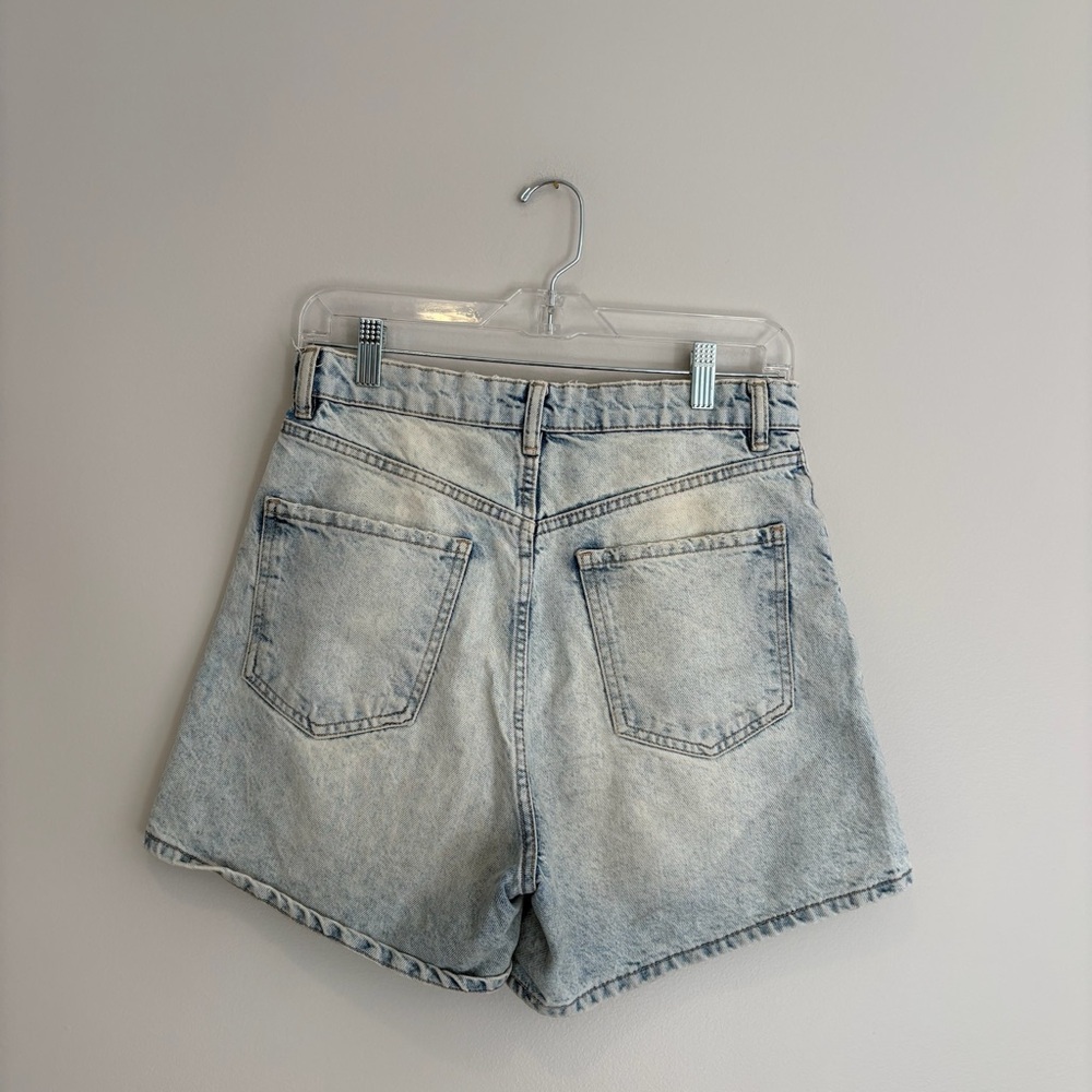 Zara Light Blue High Rise Jean Shorts - Picture 2 of 6